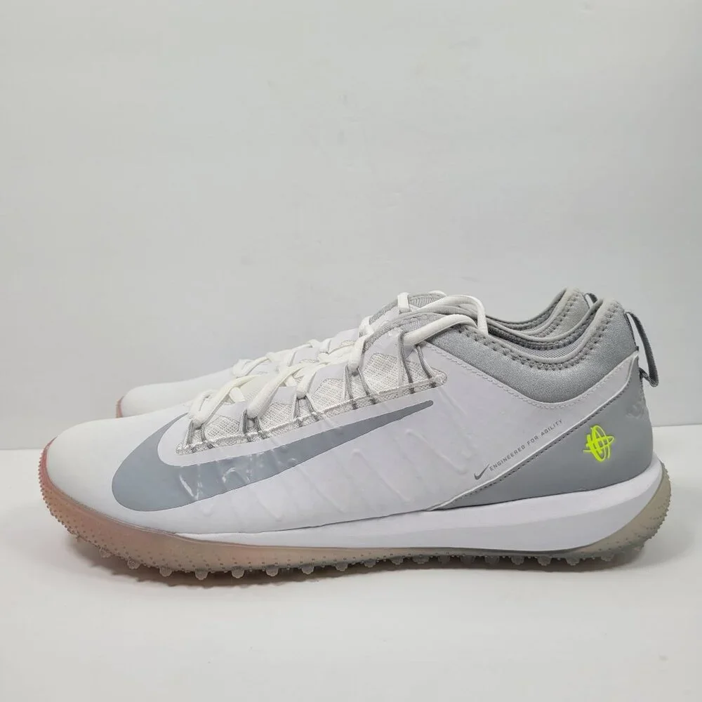 Nike Alpha Huarache 7 Pro TF Lax Men's White Gray Shoes CJ0235-101 US Sz 14 NWB - Picture 4 of 10